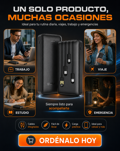 CARGADOR PORTATIL POWER BANK - Energía portátil para tu día a día