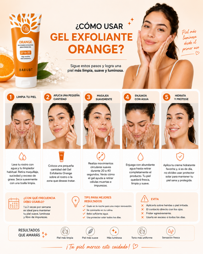 GEL EXFOLIANTE ORANGE - TU PIEL MAS RADIANTE