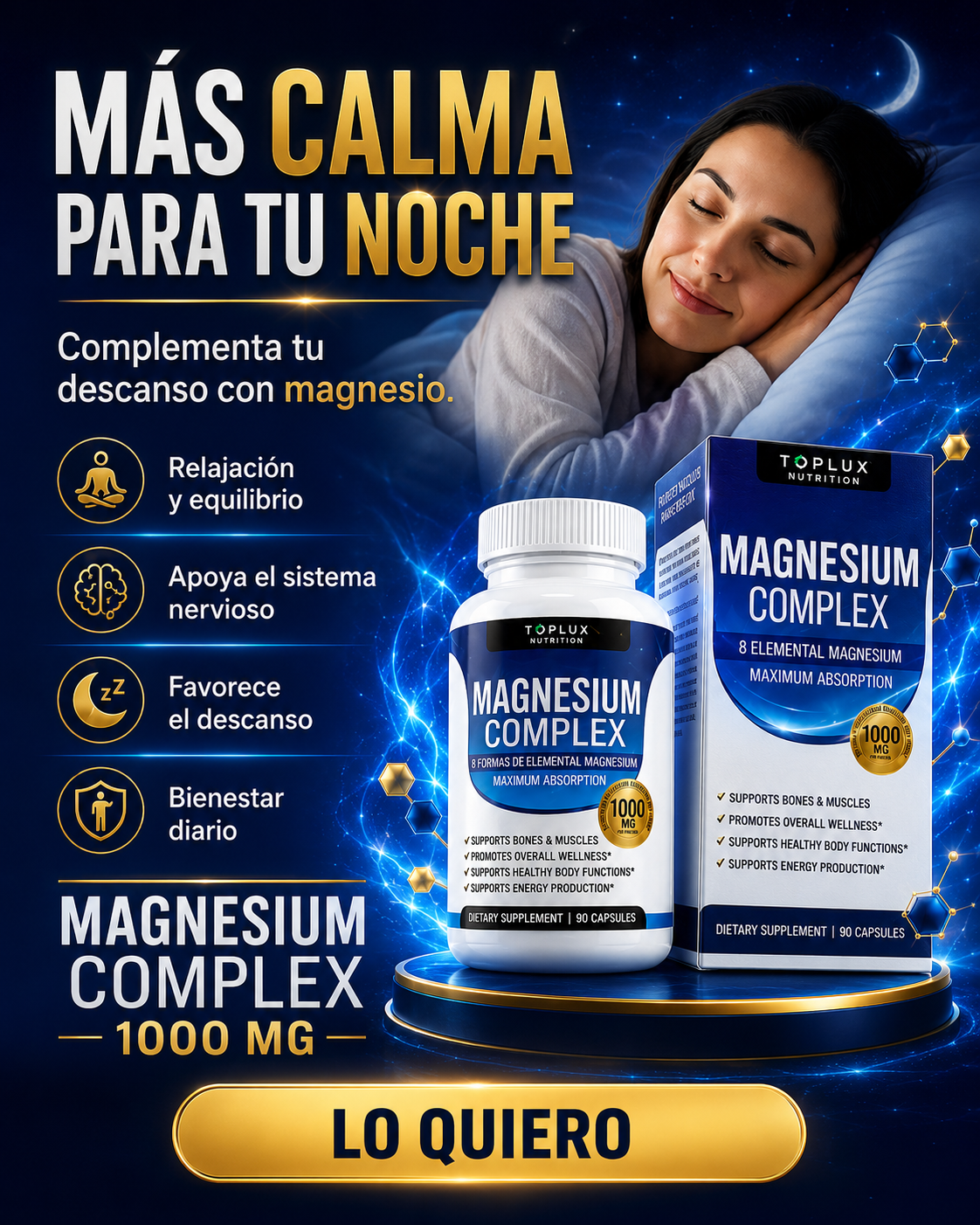 MAGNESIUM COMPLEX 1000 MG – Bienestar, energía y descanso en una sola fórmula