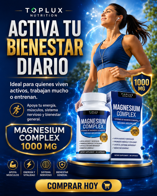 MAGNESIUM COMPLEX 1000 MG – Bienestar, energía y descanso en una sola fórmula